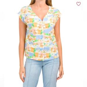 NWT Cynthia Rowley Linen Blend top